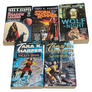 Del Ray Tara K Harper Lot 5 Book PB Wolf Grayheart Bane More Vintage Fantasy